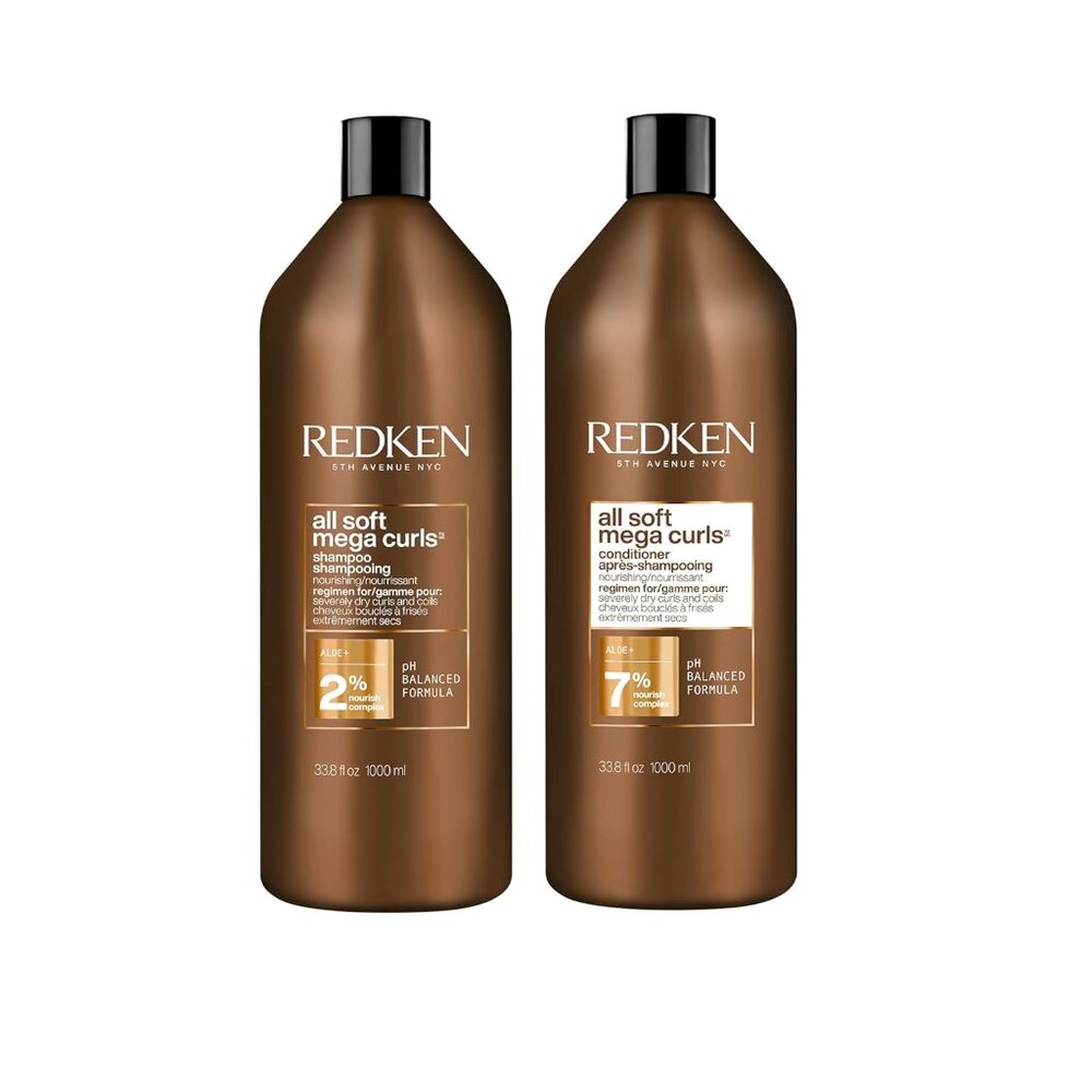 Redken All Soft Mega Curls Shampoo and Conditioner Set 33.8OZ EACH